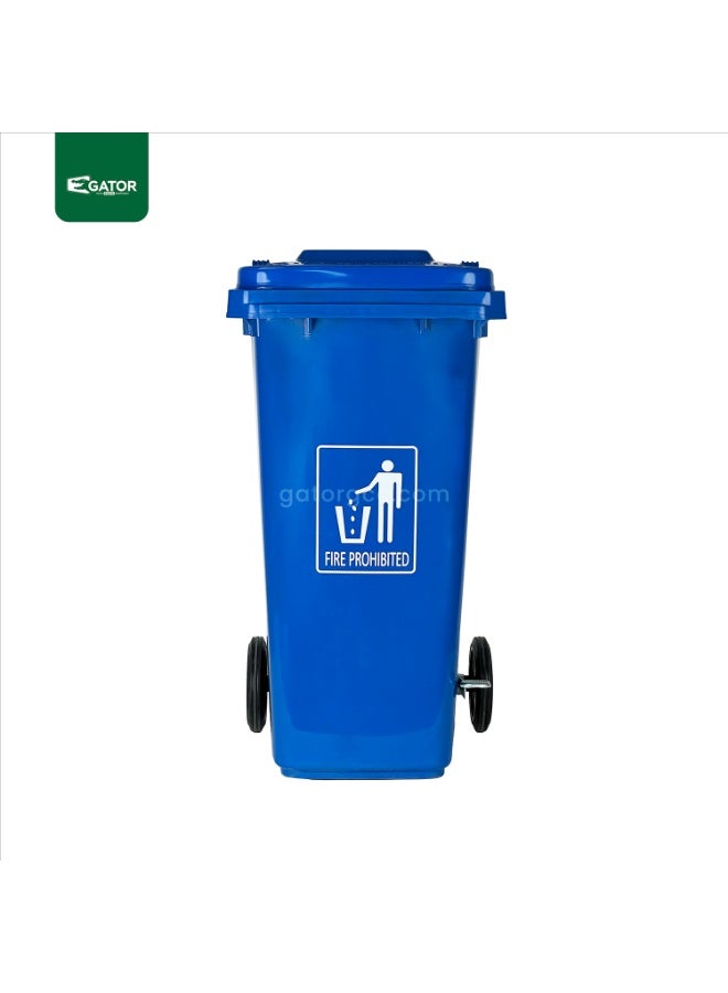 Gator Plastic Garbage Bin with Side Pedal 120L Blue - Image 3